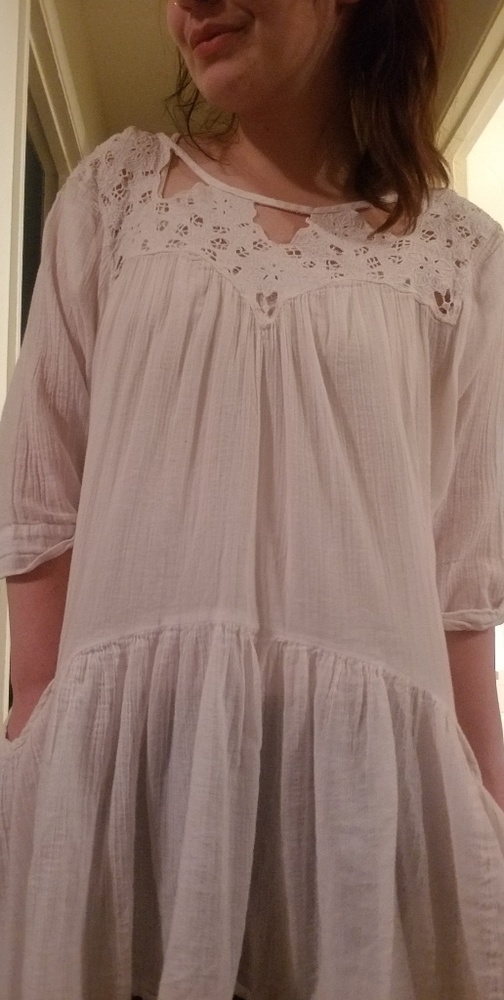 Free People White Gauze Dress